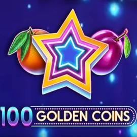 100 Golden Coins slot logo by Amusnet Interactive at Blaze Spins Casino