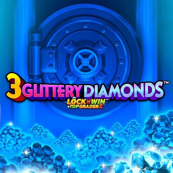 3 Glittery Diamonds logo by PearFiction Studios Blaze Spins Casino