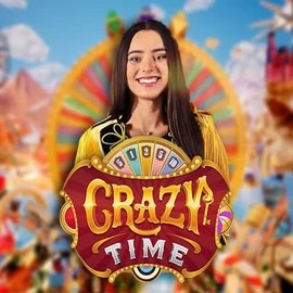 Official Live Casino logo: Crazy Time by Evolution at Blaze Spins Casino